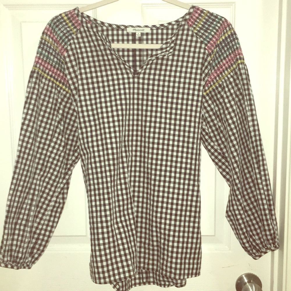 Madewell Plaid Shirt W/ Colorful Accents